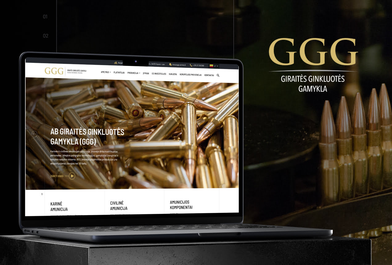 Ggg-ammo.lt – Giraitės ginkluotės gamyklos reprezentacinis puslapis